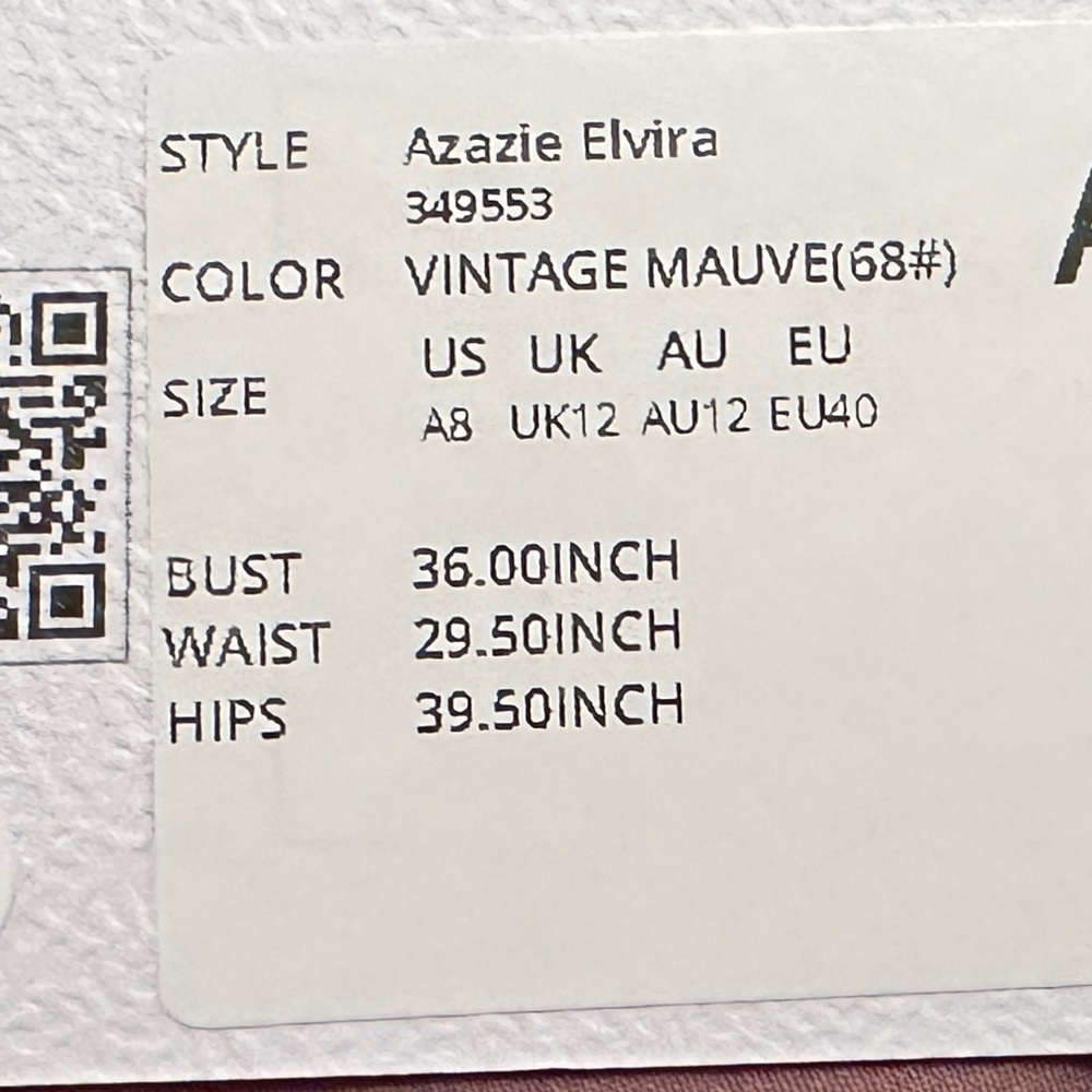 AZAZIE ELVIRA Vintage Mauve A-Line Pleated Chiffon Dress - Picture 9 of 10